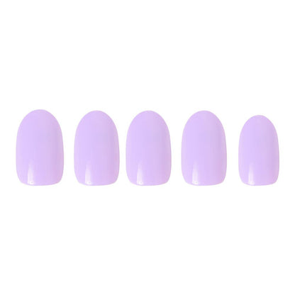 Lilac Press-On Nails|Short Round Shape|Spring Press on Nails