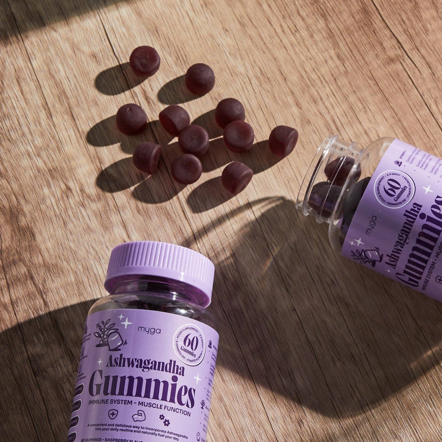 Myga Ashwagandha Gummies – Vegan Raspberry Wellness Boost