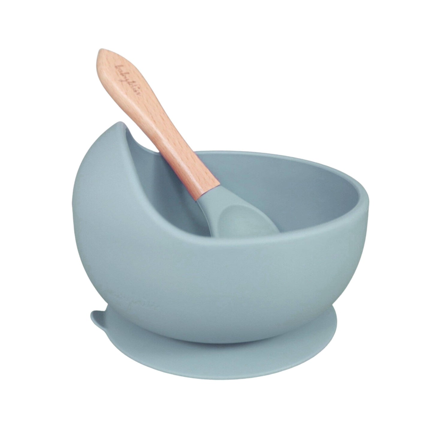Bowl & Wooden Spoon Set - Dusty Teal: Dusty Teal