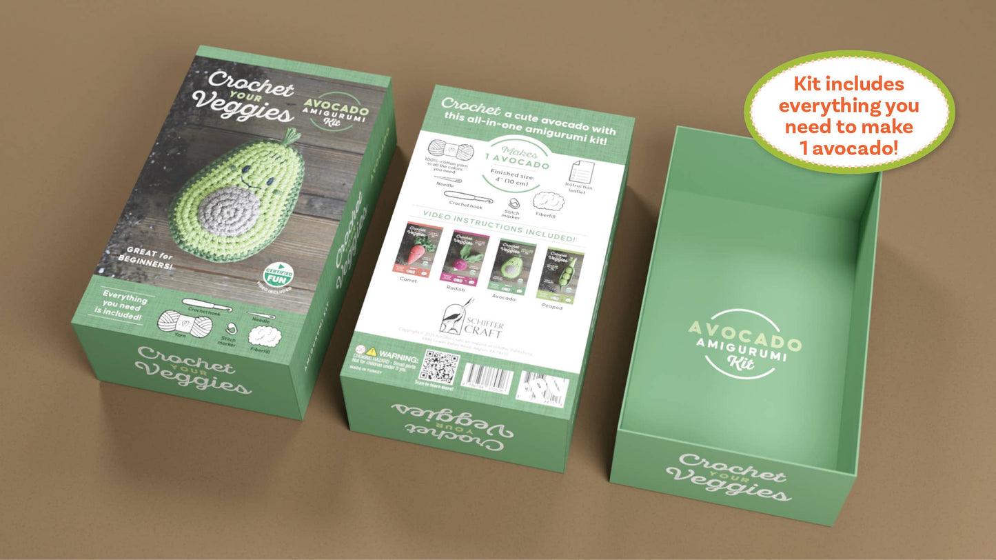 Crochet Your Veggies Amigurumi Kit Avocado