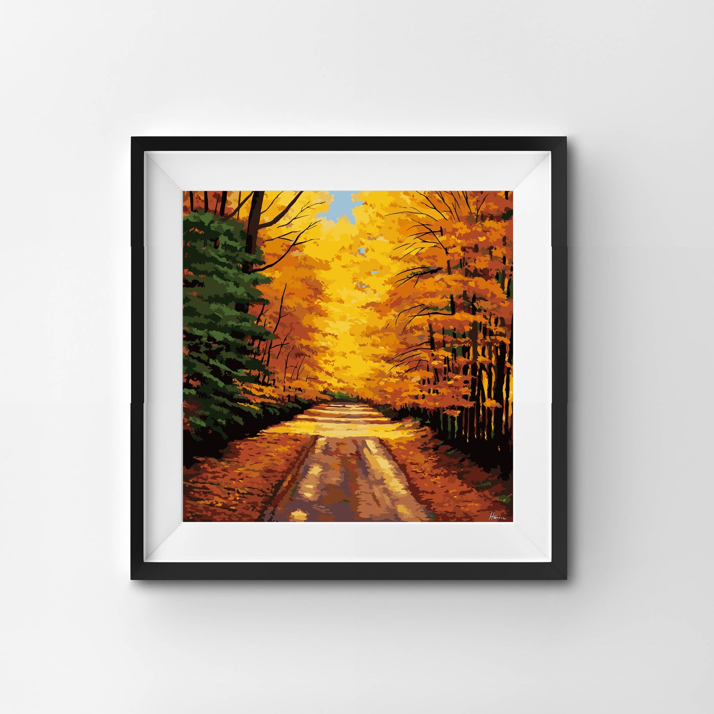 Country Lane - DIY Fall Paint by Numbers kit