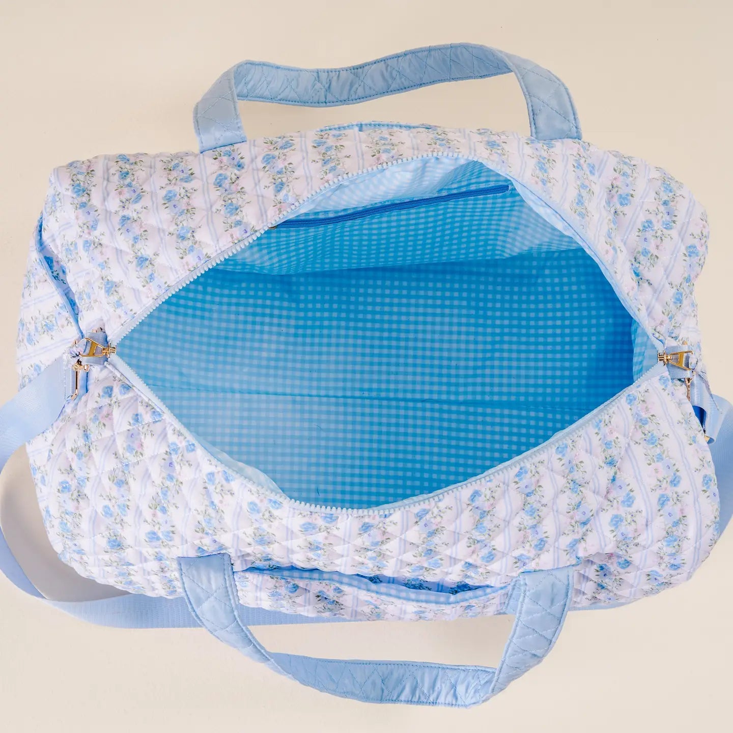 On-The-Go Quilted Weekender Bag-Petal Parade Blue