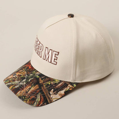 BEER ME Embroidery Leopard Camo Trucker Hat: CAMO / ONE SIZE