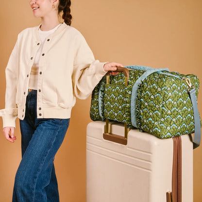 On-The-Go Quilted Weekender Bag-Everbloom Forest Green