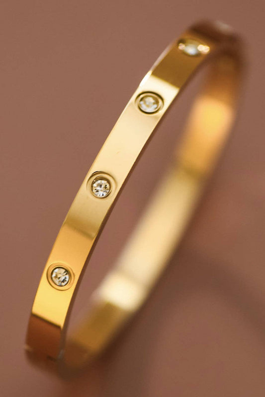 18K Gold Plated Waterproof Stainless Steel Bangle