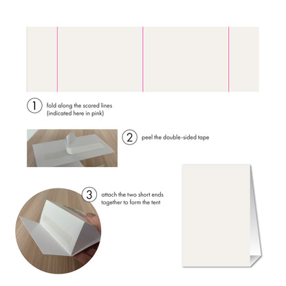 Sheet Mask - Table Tent Card