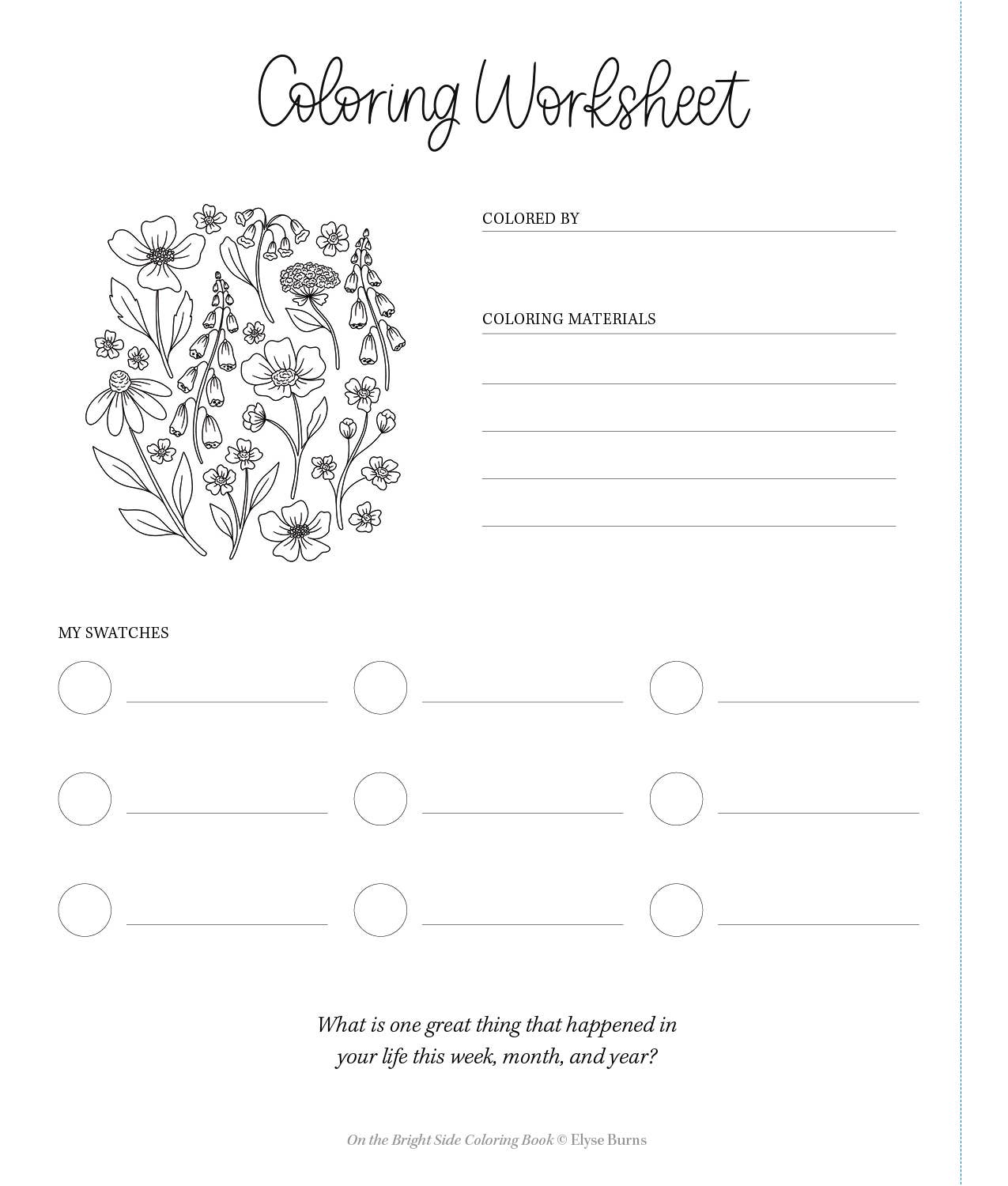On the Bright Side Coloring Book: Floral Patterns