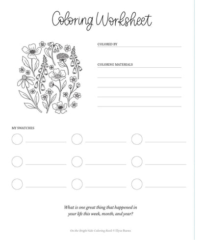 On the Bright Side Coloring Book: Floral Patterns