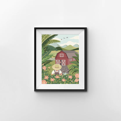 Gardening Afternoon - Summer Decor Paint by Numbers Kit: 16x12in
