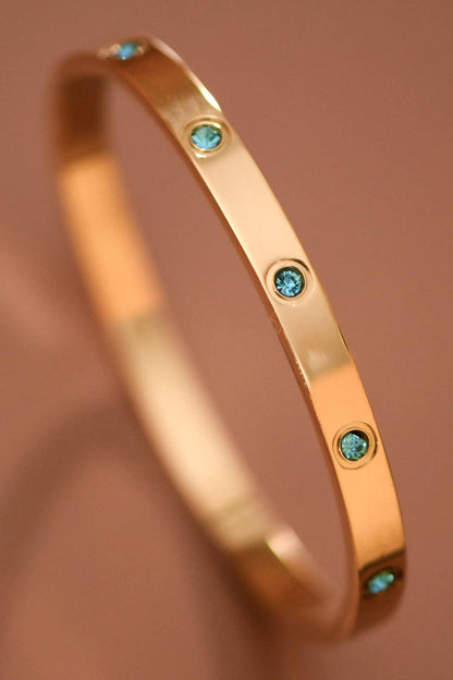 18K Gold Plated Waterproof Stainless Steel Bangle - 7984: S0OX3T7984