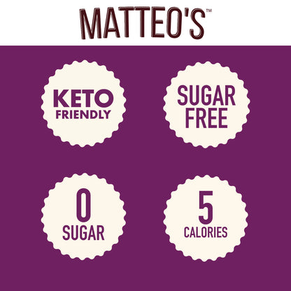Matteo's Sugar Free Cocktail Mixes - Cosmopolitan - Delicious Cocktail Mixers, 0 Calories, 0 Sugar Cocktails, Keto Friendly Drinks: 1 Bottle