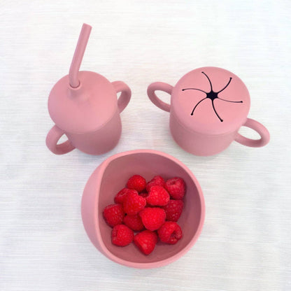 Bowl & Wooden Spoon Set - Dusty Rose: Dusty Rose