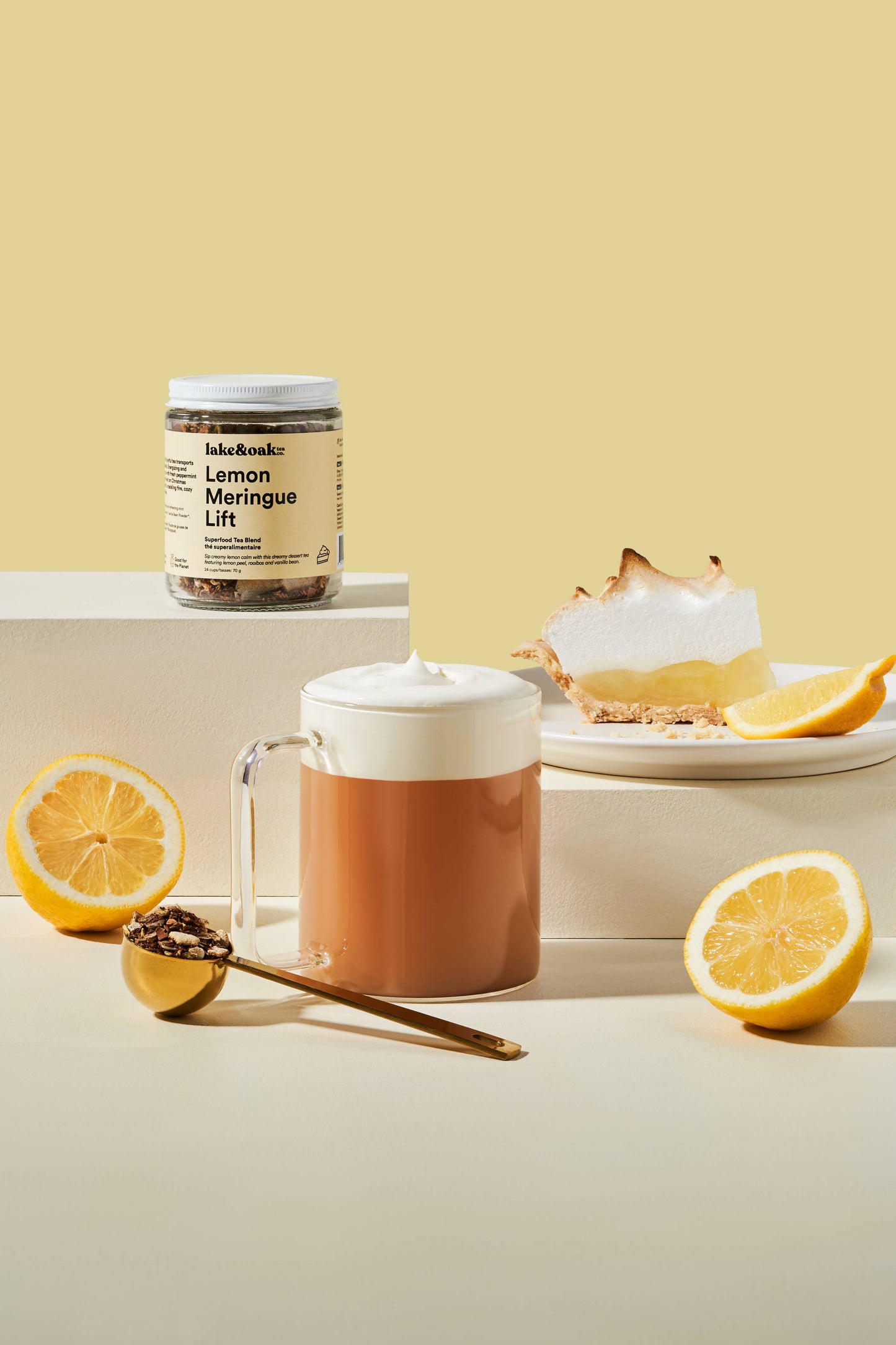 Lemon Meringue Lift - Superfood Tea Blend: Retail Glass Jar