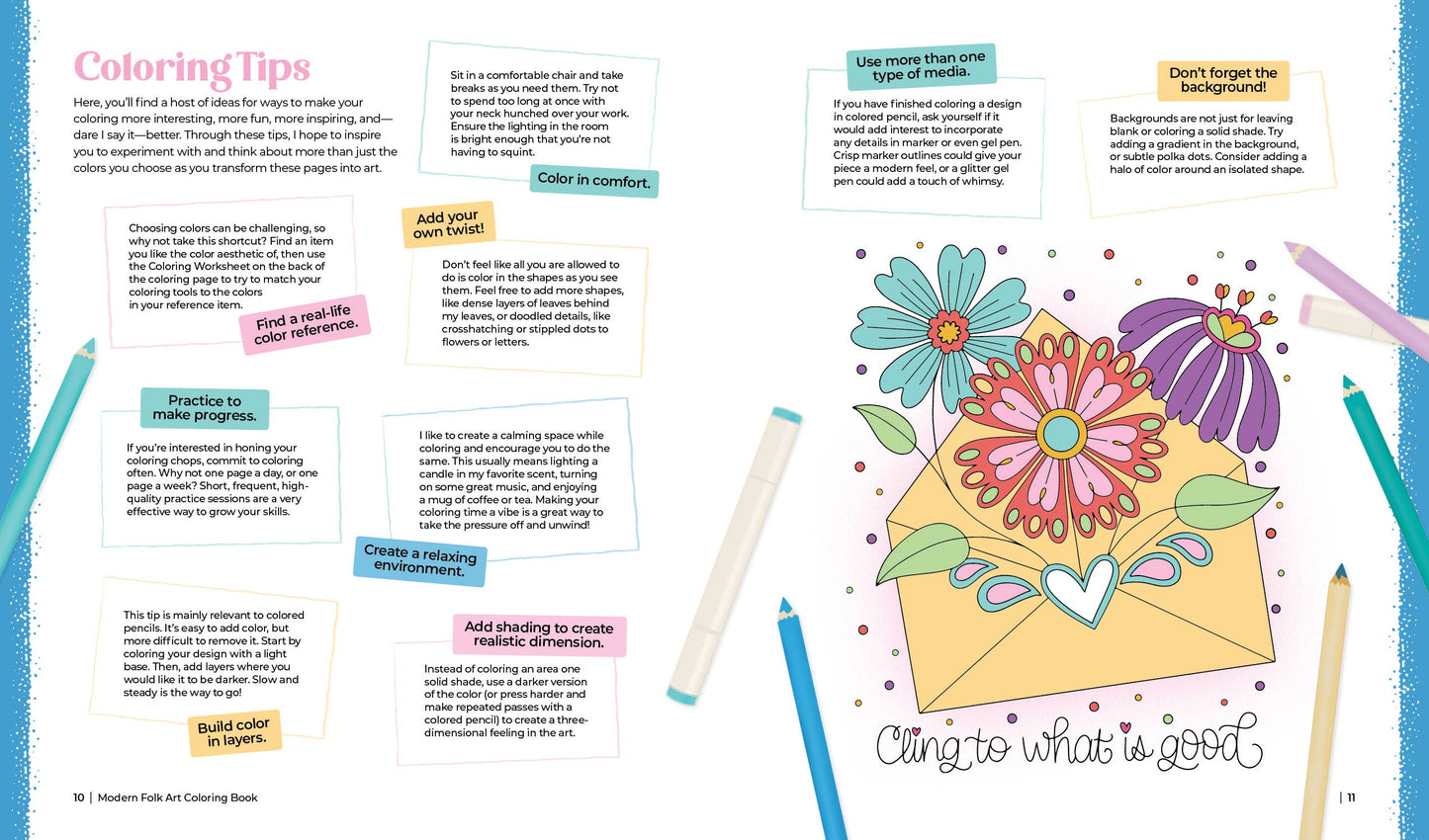 Modern Folk Art Coloring Book: 60 Patterns to Boost Joy