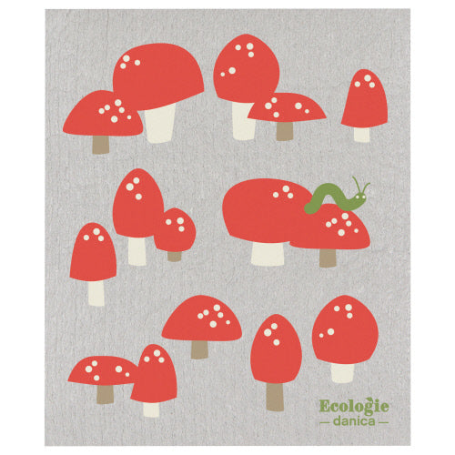 Totally Toadstools Swedish Sponge Cloth