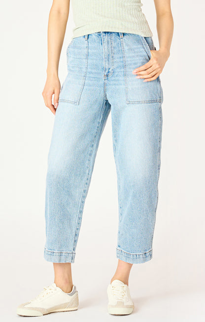 HIGH RISE STRAIGHT LEG ANKLE JEAN