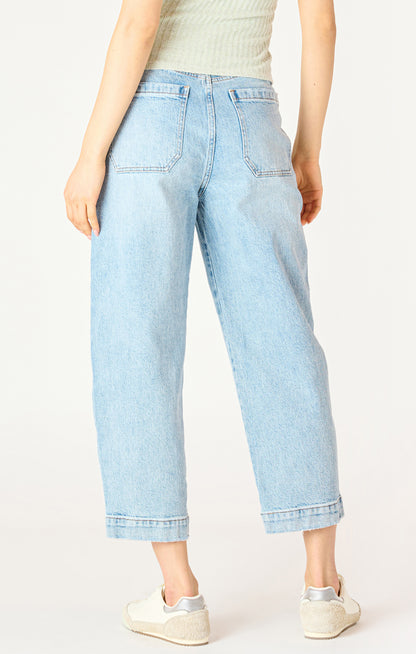 HIGH RISE STRAIGHT LEG ANKLE JEAN
