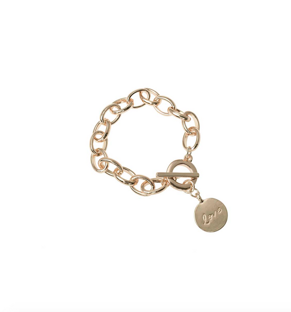 Gold Toggle Love Bracelet