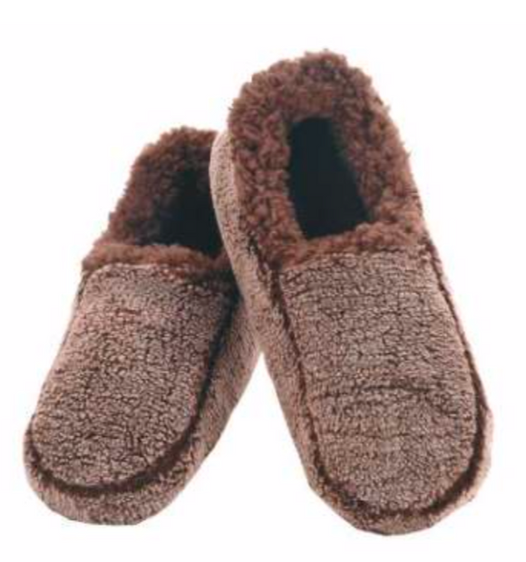 Mens Two Tone Slippers - Chocolate