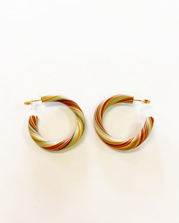 Clay Twisted Hoops