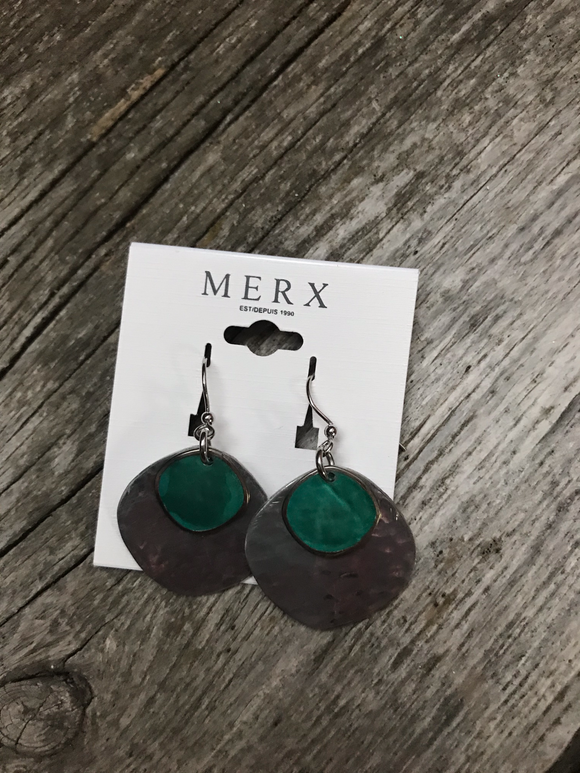 Emerald and Silver Double Earrings